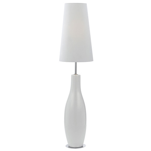 White ceramic store floor lamp